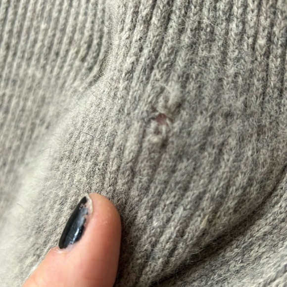 Sentier XL Wool Knit Hooded Double Breasted Sweater Coat - Picture 10 of 12